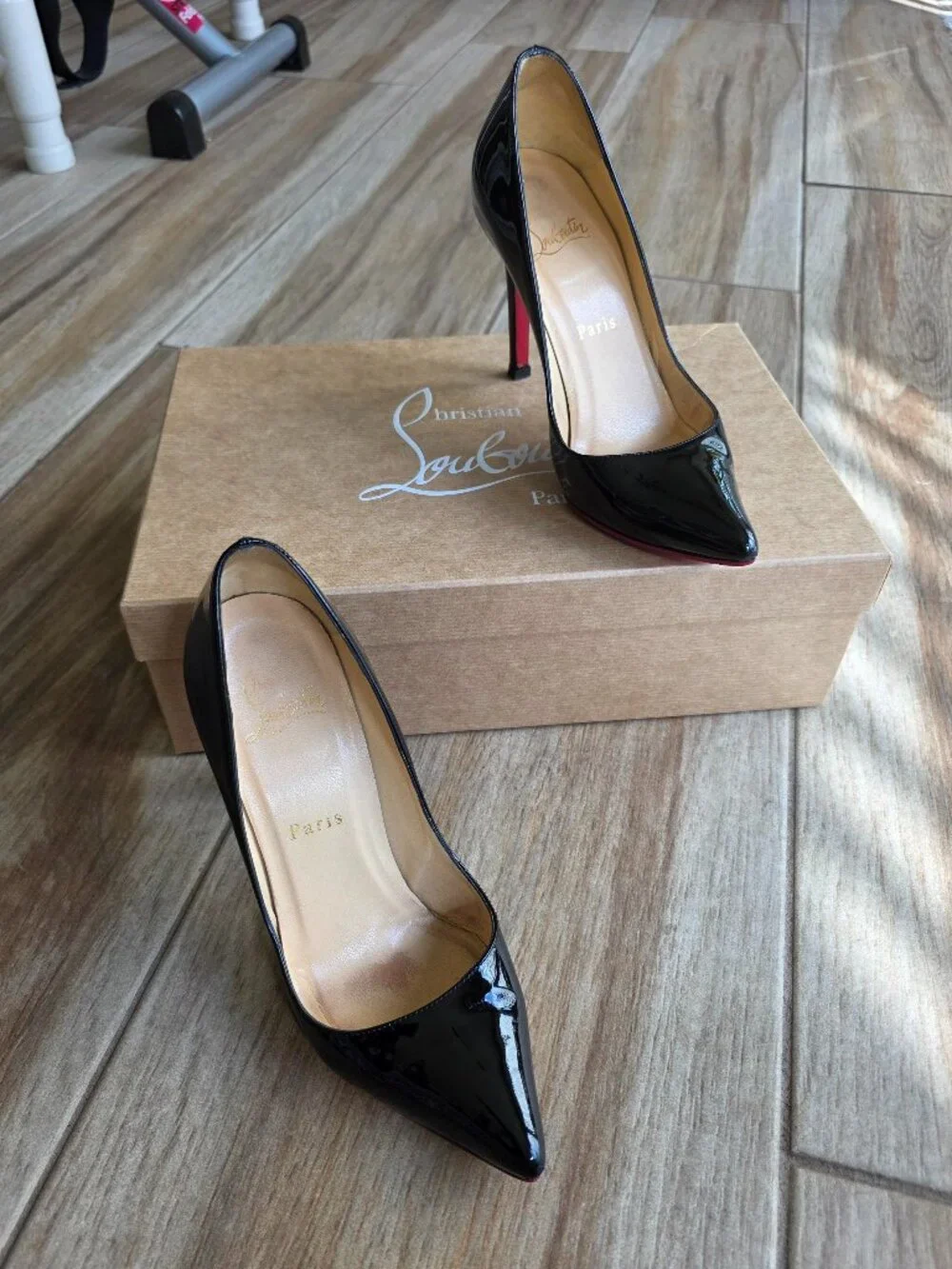 Christian Louboutin So-Kate 120  Black Patent Leather Pumps Eur. 36